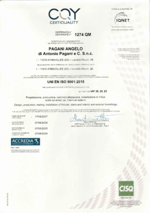 Certificato ISO 9001-2015